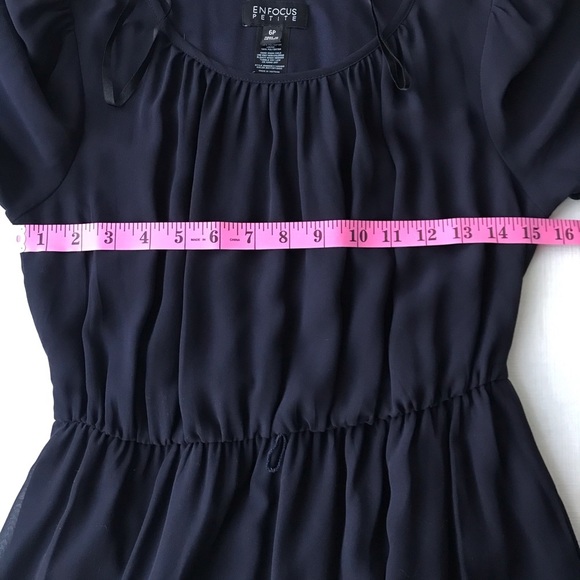Enfocus Casual Multi Colored Knee Length Dress with belt. 6P - Picture 6 of 8